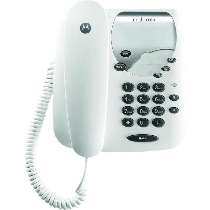 Motorola CT1 bianco, telefono fisso con selezione diretta