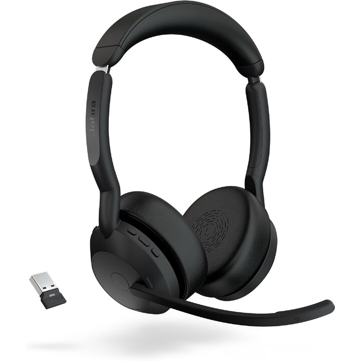 Jabra Evolve2 55 UC, cuffie stereo wireless, tecnologia AirComfort, ANC, per piattaforme UC