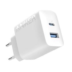 Anker 312 20W 1x USB-A 1x USB-C Cargador blanco