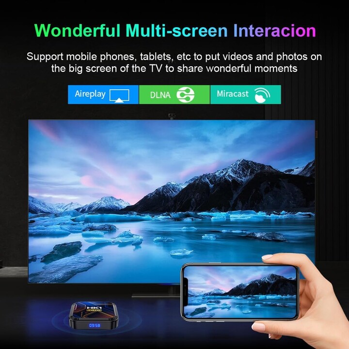 HK1 Rbox K8S RK3528 4GB/32GB Android 13 Negro - Android TV