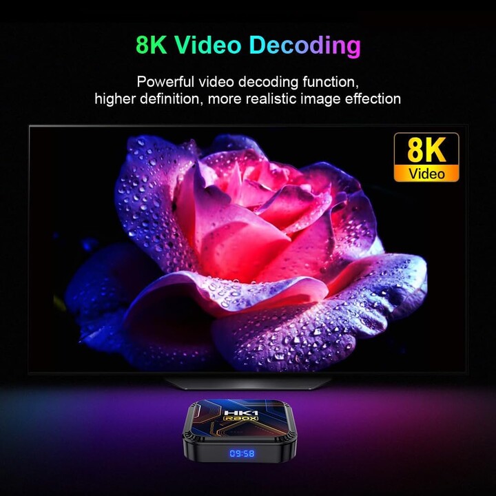 HK1 Rbox K8S RK3528 2Go/16Go Android 13 Noir - Android TV