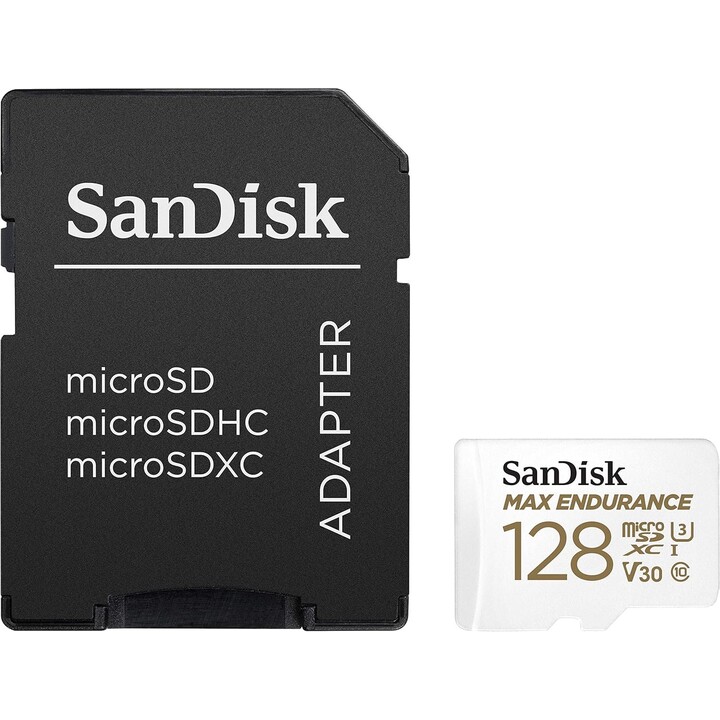 Memoria Micro SD 128GB SanDisk Max Endurance V30 + Adaptador SD