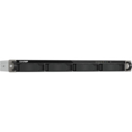 QNAP TS-433eU 4 baias 1U montagem em rack de curta profundidade 2,0 GHz, 4GB integrado (não expansível)