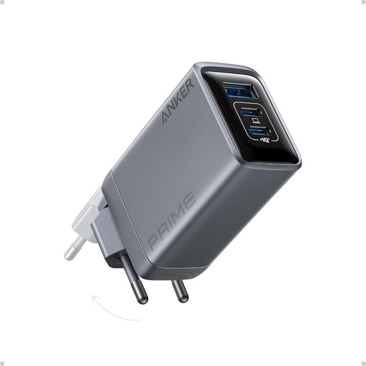 Caricabatterie Anker Prime da 100 W 2x USB-C 1x USB-A con spina pieghevole