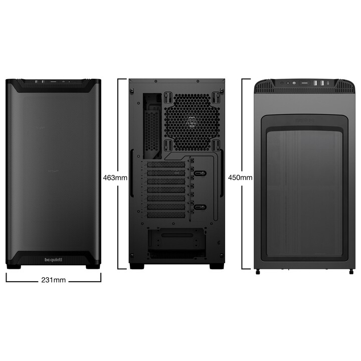 be quiet! Pure Base 501 Airflow Window Black caixa ATX preta