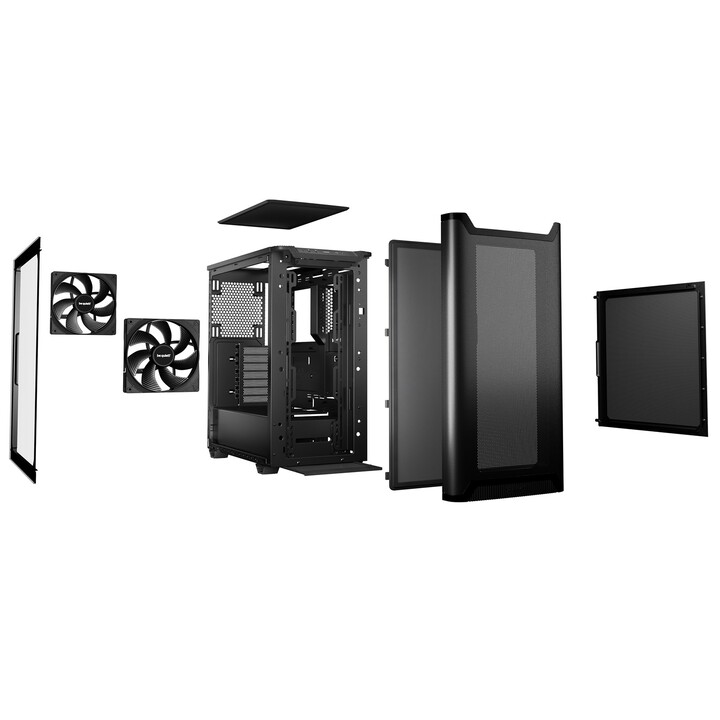 be quiet! Pure Base 501 Airflow Window Black caixa ATX preta