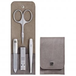 Zwilling Twinox Manicure Set – Taupe, Leather Case, 4 Pieces - Taupe