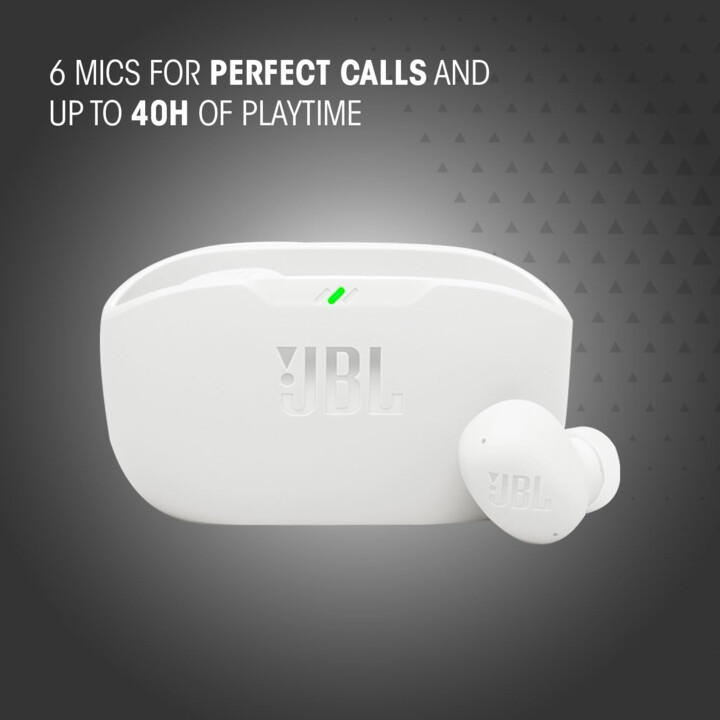 JBL Wave Buds 2 Branco com cancelamento de ruído (ANC) - Auriculares Bluetooth