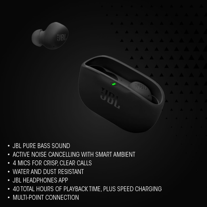 JBL Wave Buds 2 Branco com cancelamento de ruído (ANC) - Auriculares Bluetooth