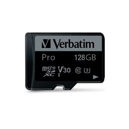 Carte SD MicroSD 128 Go Verbatim SDHC Pro Classe 10 + Adaptateur au détail
