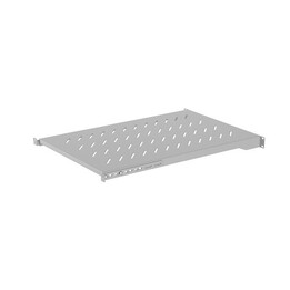 REGAL FÜR 19"-SCHRÄNKE 1000MM GRAU LANBERG (1HE/483X700MM TRAGFÄHIGKEIT BIS 25KG, 4-PUNKT-BEFESTIGUNG)