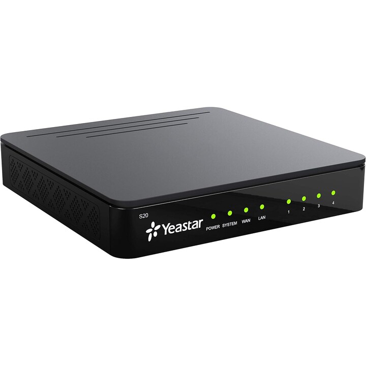 Yeastar S20, système téléphonique IP Business PBX, 20 utilisateurs, 10 appels simultanés, 20 lignes réseau VoIP