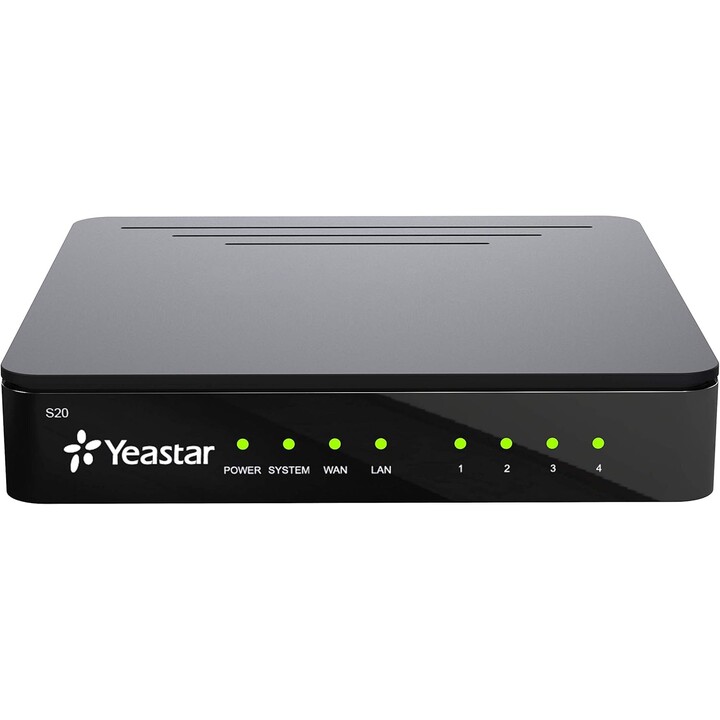 Yeastar S20, IP-Business-PBX-Telefonsystem, 20 Benutzer, 10 gleichzeitige Anrufe, 20 VoIP-Amtsleitungen