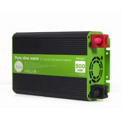 EnerGenie EG-PWC-PS500-01 adaptador e inversor de corriente Auto 500 W Negro, Verde