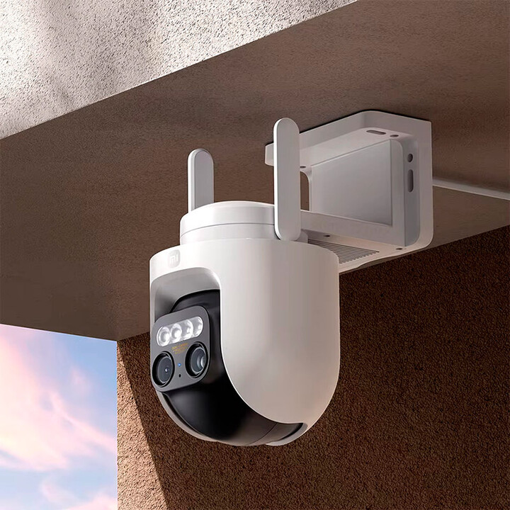 Xiaomi Telecamera Esterna CW700S Doppio Obiettivo 4MPx 2.5KP/T Visione Notturna Audio Bidirezionale Bianco