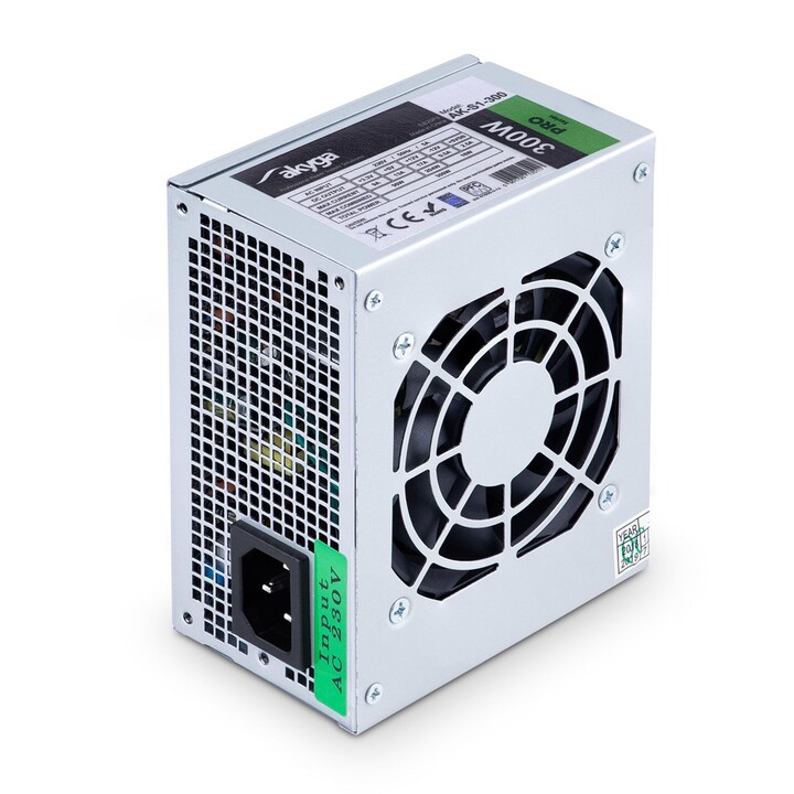 Akyga AK-S1-300 Power Supply Unit 300W 20+4 Pin ATX SFX Silver