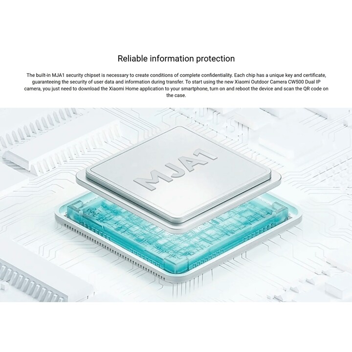 Cámara de Seguridad para el Hogar Xiaomi CW500 Dual, Wi-Fi, 2.5K, IP66, Exterior, Blanco