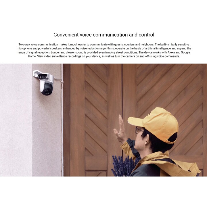 Câmera de segurança doméstica Xiaomi CW500 Dual, Wi-Fi, 2,5K, IP66, externa, branca