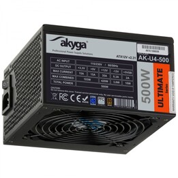 Akyga AK-U4-500 unidad de fuente de alimentación 500 W 20+4 pin ATX ATX Negro