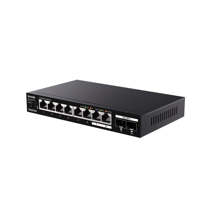 Tenda TEM2010X switch 2.5G Ethernet (100/1000/2500) Escritorio Negro