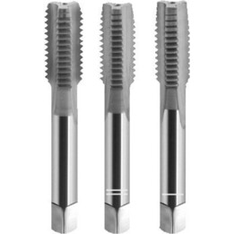 Set di rubinetti manuali Fanar M22 DIN-352 HSS in acciaio di alta qualità, argento