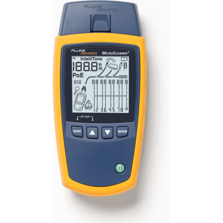 Tester di verifica del cablaggio MicroScanner 2 con attrezzatura opzionale