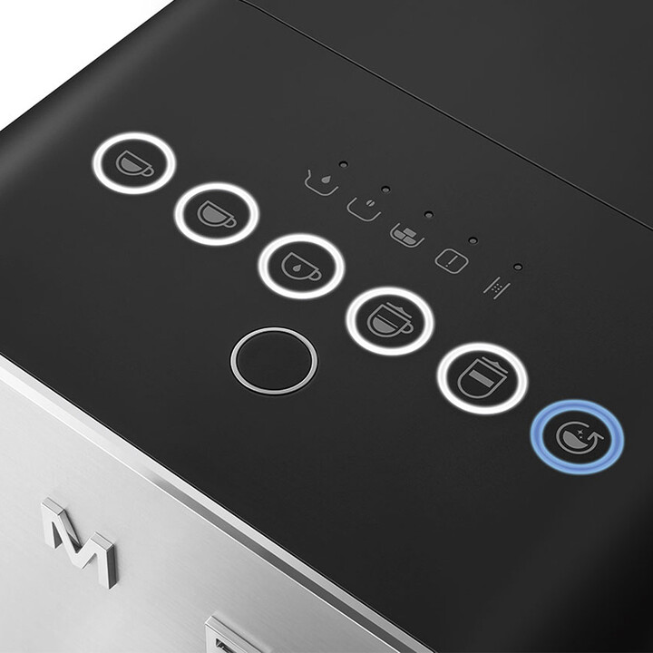 Smeg Machine à café automatique avec système de mousse de lait, Plastique, Noir