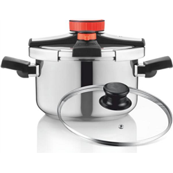 Olla a presión de acero inoxidable Easy Lock 6l
