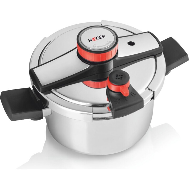 Olla a presión de acero inoxidable Easy Lock 6l