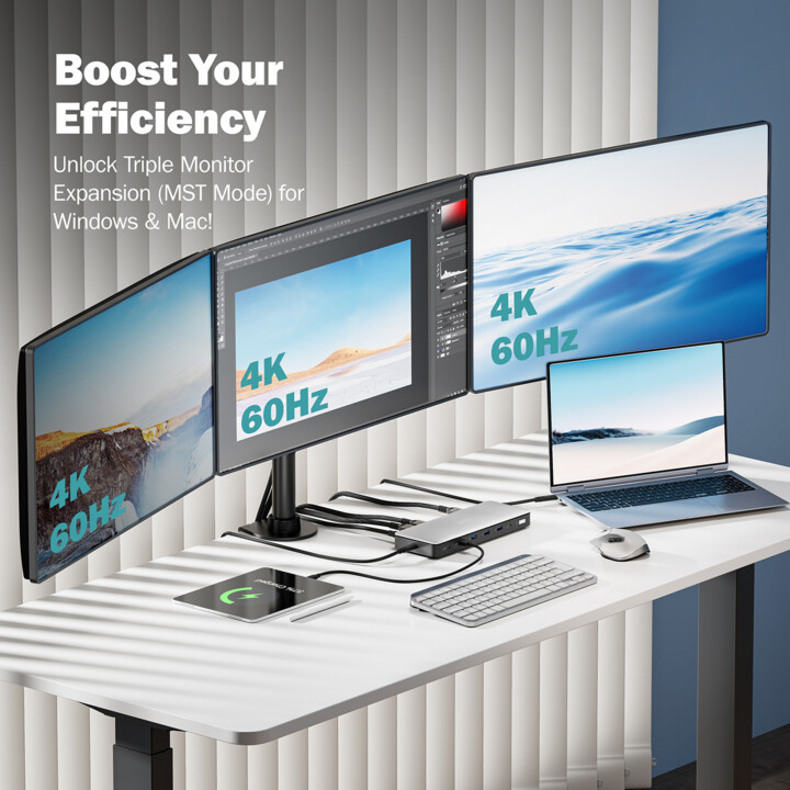 DIGITUS USB-C Dockingstation 13-Port HDMI USB RJ45