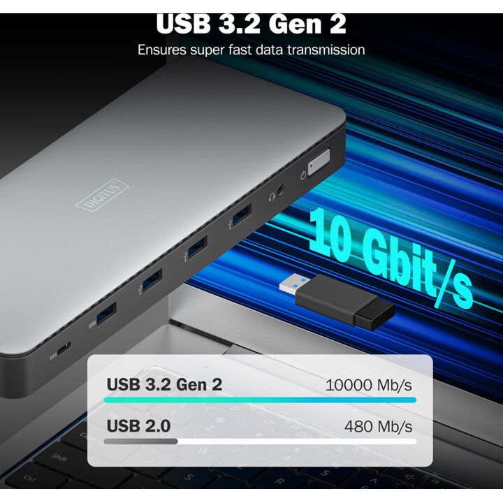 Docking station USB-C DIGITUS a 13 porte HDMI USB RJ45