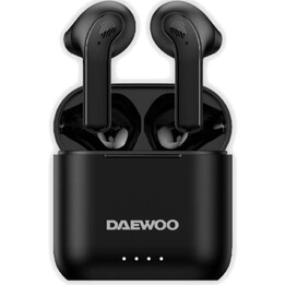 Fones de ouvido Bluetooth Daewoo DW2020 com estojo de carregamento / Autonomia 5h / Preto