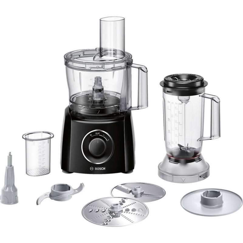 Bosch MCM3201B robot de cocina 800 W 2,3 L Negro, Transparente