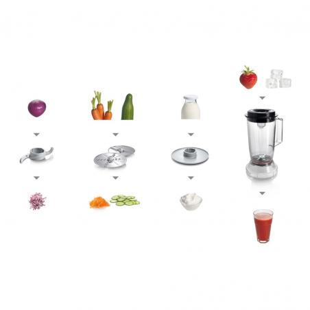 Bosch MCM3201B robot de cocina 800 W 2,3 L Negro, Transparente
