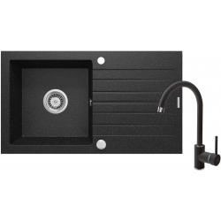 Fregadero DEANTE Zorba ZQZV2113 con mezclador de fregadero, 1 cubeta, granito 76x44 cm