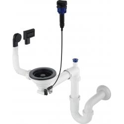 Sifón DEANTE Space-Saver (ZXYN972) para fregaderos de granito de 1 seno Blanco, Negro