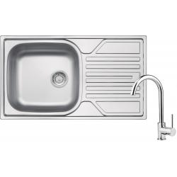 Fregadero DEANTE Legato ZELA0113 con mezclador de fregadero, 1 cubeta, granito 76x43,5 cm