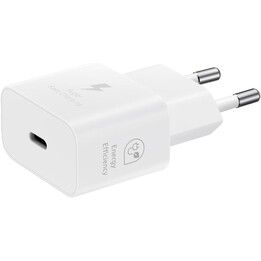 Caricatore da muro Samsung USB-C da 25 W Bianco