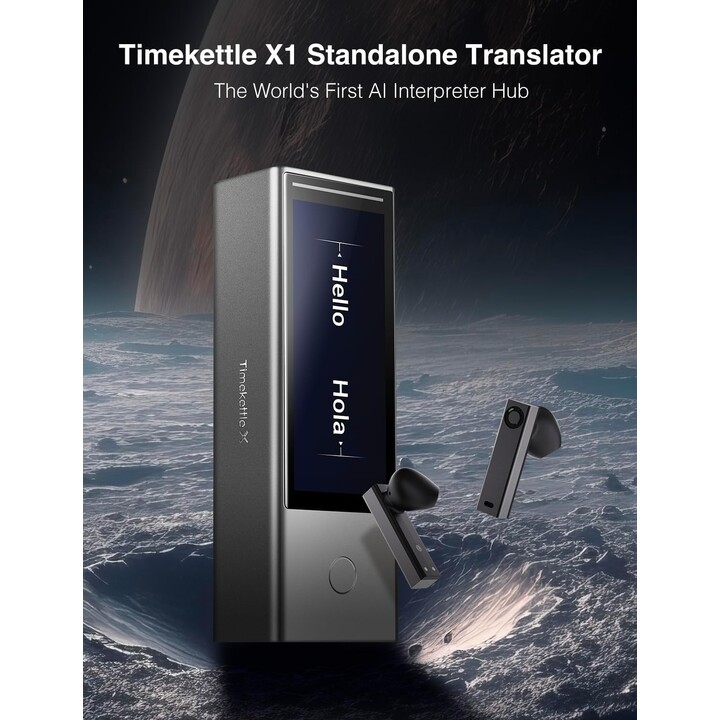 Timekettle X1 AI Interpreter Hub, 40 Sprachen, All-in-One-Übersetzergerät für mehrsprachige Meetings