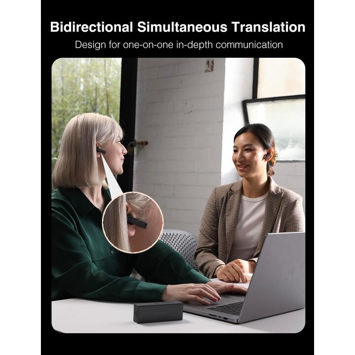 Timekettle X1 AI Interpreter Hub, 40 Sprachen, All-in-One-Übersetzergerät für mehrsprachige Meetings