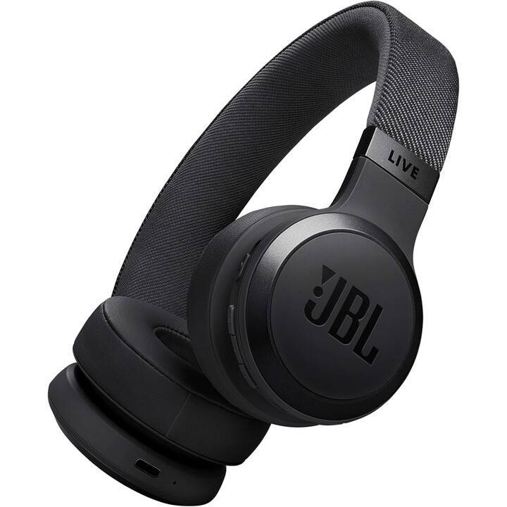 JBL Live 670 NC Auriculares On-Ear Sem Fios com Tecnologia de Cancelamento de Ruído, 65 Horas de Reprodução, Preto
