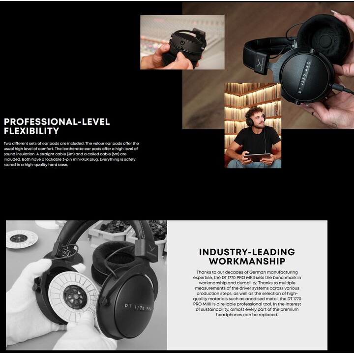 Beyerdynamic DT 1770 PRO MKII Auriculaires d'étude Premium Tesla pour la capture, la surveillance et l'édition