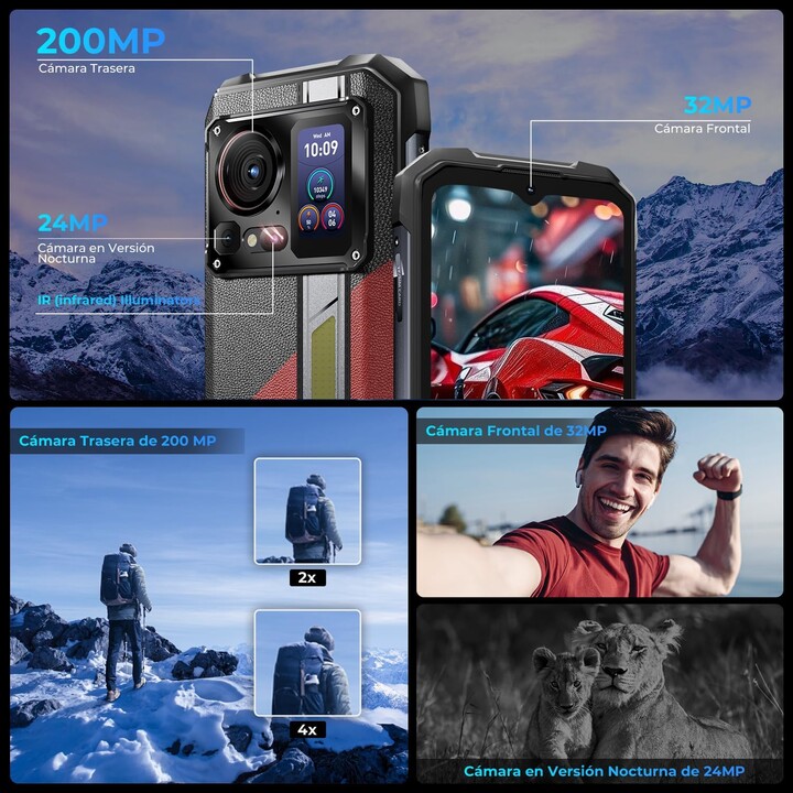 Hotwav Hyper 7 Pro 5G con SoC Dimensity 7050 16GB 256GB pantalla FHD+ 120Hz Dual Sim Black Rugged