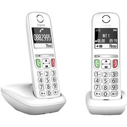 Gigaset E270 Duo, Pack 2 Teléfonos Inalámbricos Manos Libres Gran Pantalla Iluminada Agenda