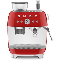 Máquina de café expresso SMEG com moedor, plástico, vermelho