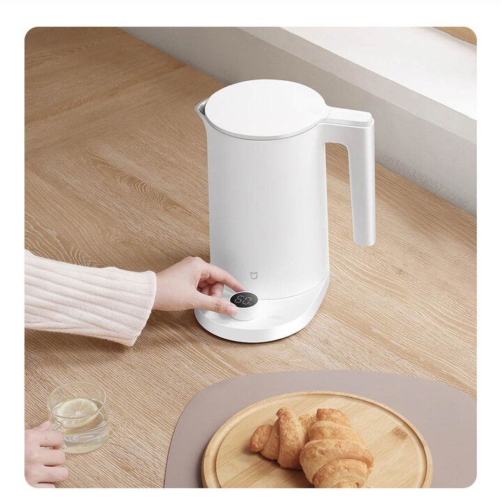 Chaleira Xiaomi Smart Kettle 2 Pro, display de temperatura em tempo real, 1800 W, 1,7L, branco