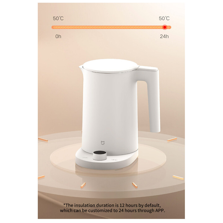 Wasserkocher Xiaomi Smart Kettle 2 Pro, Echtzeit-Temperaturanzeige, 1800 W, 1,7 l, Weiß