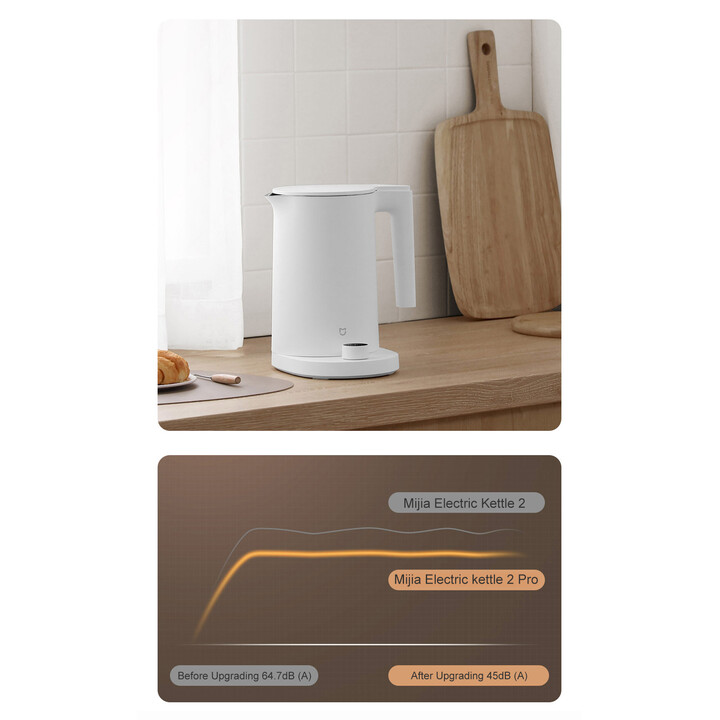 Chaleira Xiaomi Smart Kettle 2 Pro, display de temperatura em tempo real, 1800 W, 1,7L, branco
