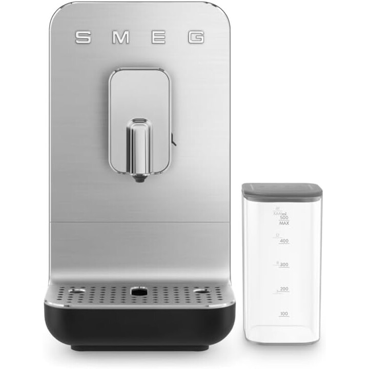 Smeg Machine à café automatique avec système de mousse de lait, Plastique, Noir