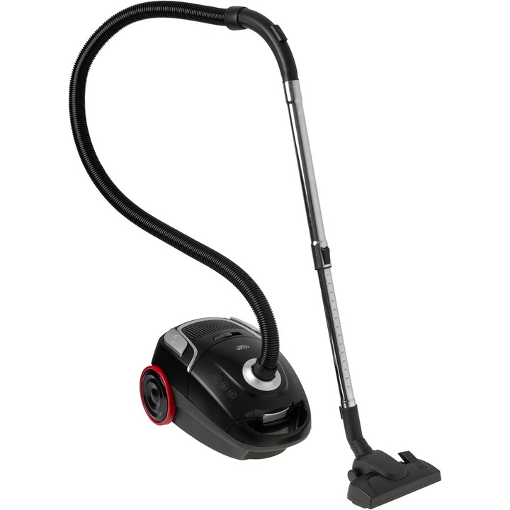 Aspirador de pó Adler Bag clássico antialérgico, ensacado, 2200 W, capacidade de poeira 2,6 L, preto